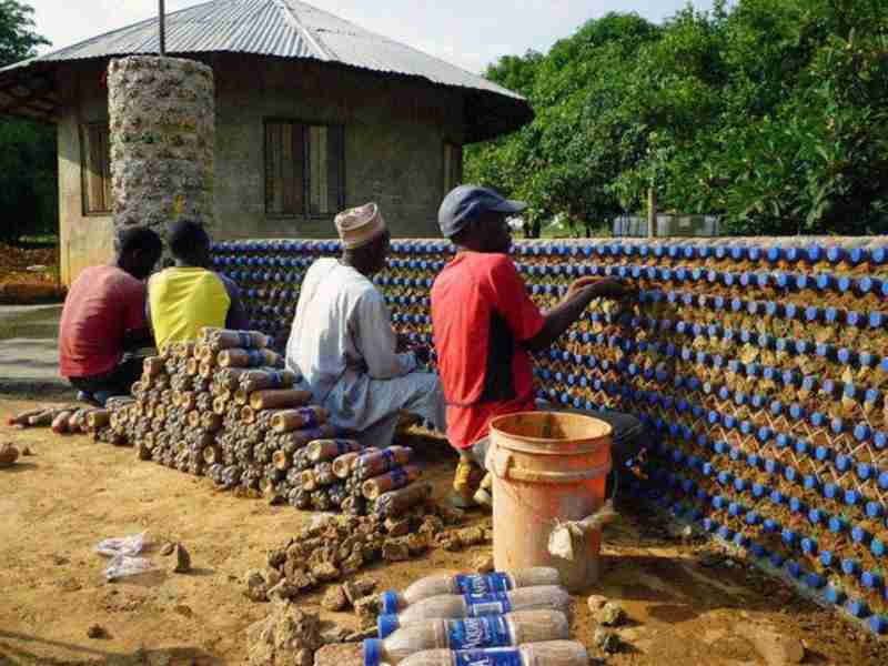 Nigerian Houses are being Bottled Up! 14,000 Plastic Bottles to Build a House