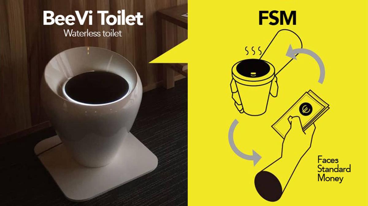 South Korean Eco-friendly Toilet turns poop into Power and Digital Currency Les toilettes écologiques sud-coréennes transforment les excréments en énergie et en monnaie numérique