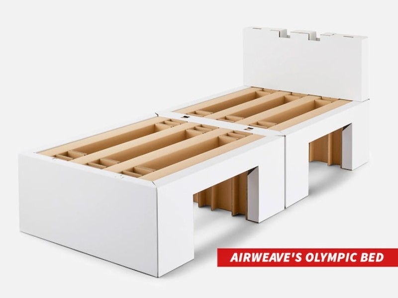 The Eco-friendly Cardboard Beds at the Olympics went viral, drawing attention to the fact that they are designed to be 'anti-sex'