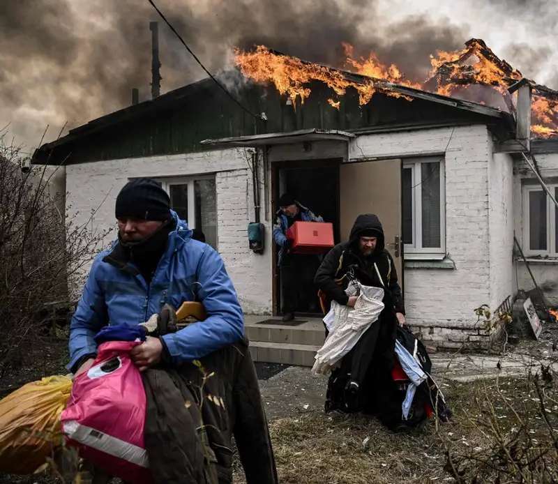 Here's a collection of 15 photographs that highlight how the conflict has progressed since it began on February 24 and how life in Ukraine has transformed in an instant.