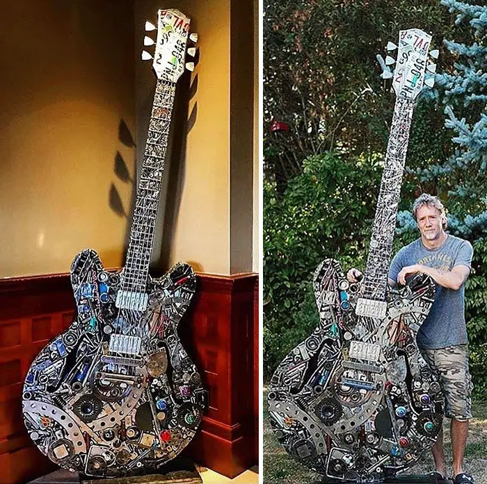 Turning recycled metal parts into extraordinary sculptures is not an easy task to perform as it needs so much talent and patience. Brian Mock is a born talent in that case as the finishing of his work is absolutely mindblowing.