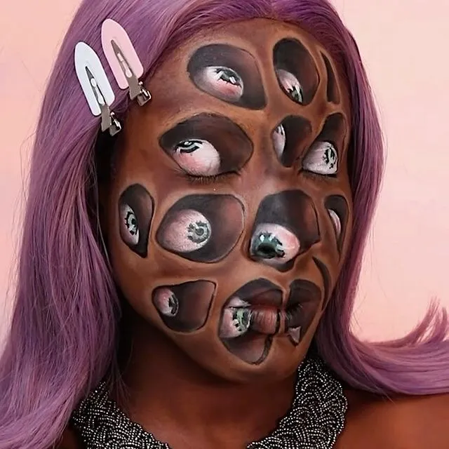 This Makeup Artist Creates Optical illusions on Her Face with Cosmetics, and her photos went viral