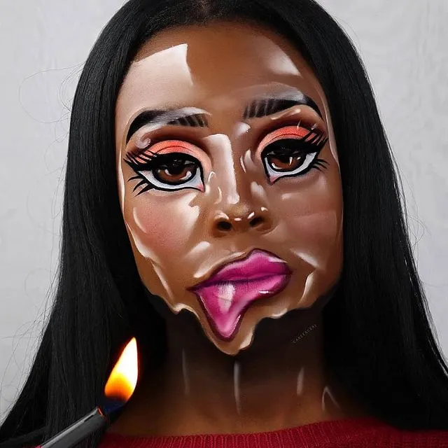 This Makeup Artist Creates Optical illusions on Her Face with Cosmetics, and her photos went viral