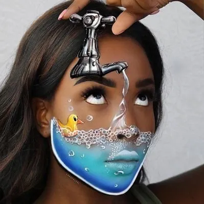 This Makeup Artist Creates Optical illusions on Her Face with Cosmetics, and her photos went viral