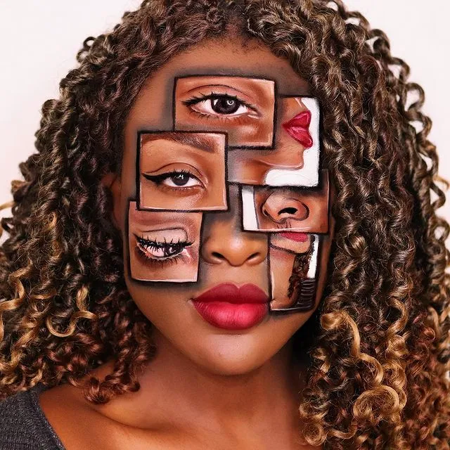 This Makeup Artist Creates Optical illusions on Her Face with Cosmetics, and her photos went viral