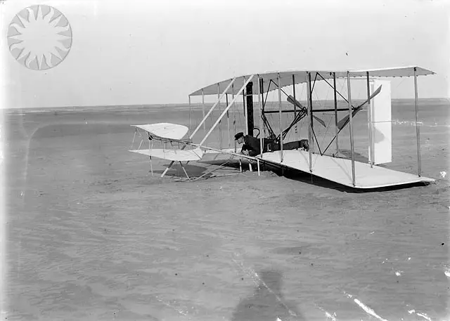 Wright brothers' first flight at Kitty Hawk in 1903