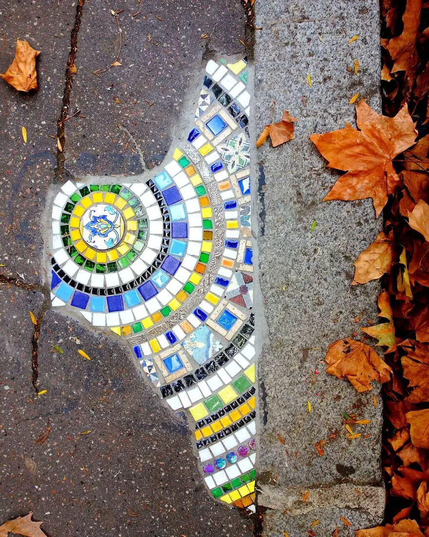 Potholes to Masterpieces: Ememem's Vibrant Mosaic Art Brings Life to Roads. 30 Amazing Artworks!