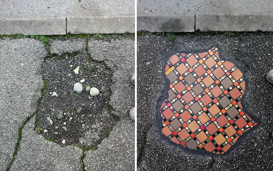 Potholes to Masterpieces: Ememem's Vibrant Mosaic Art Brings Life to Roads. 30 Amazing Artworks!