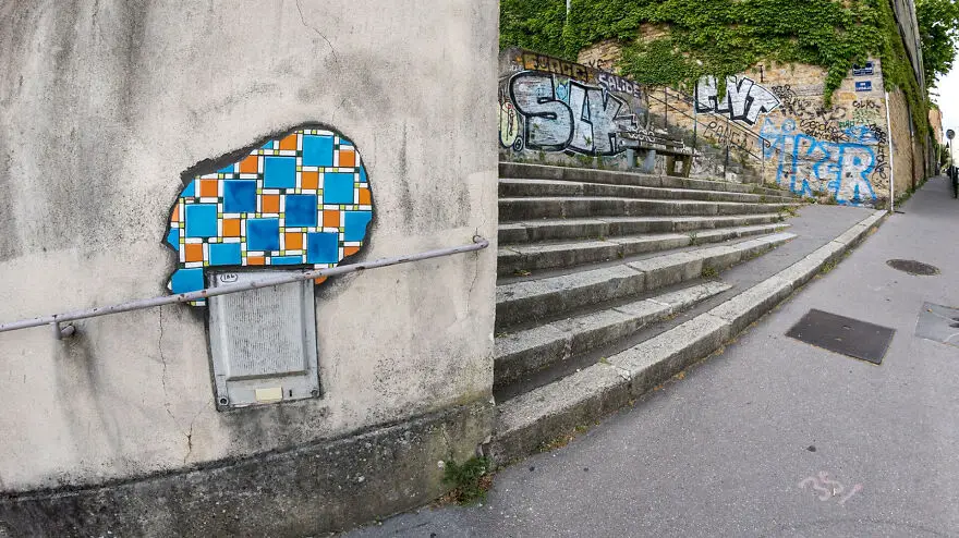 Potholes to Masterpieces: Ememem's Vibrant Mosaic Art Brings Life to Roads. 30 Amazing Artworks!