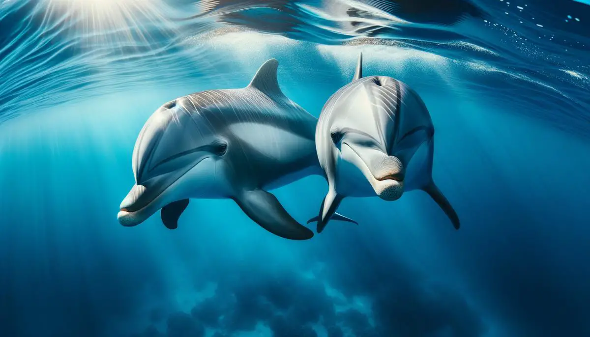 Image of dolphins showcasing their intelligence in their natural habitat