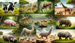 Animals with cloven hoof